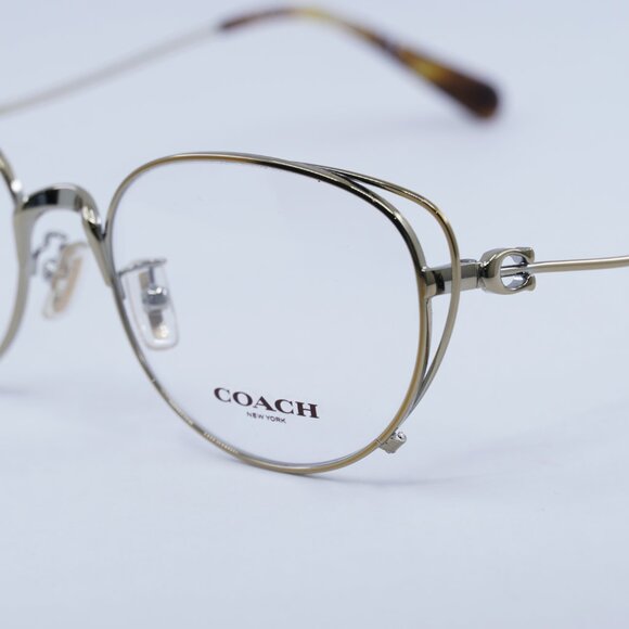 🕶️ New Coach HC5095 9005 Eyeglasses - Gold Frame 54mm - Picture 8 of 12
